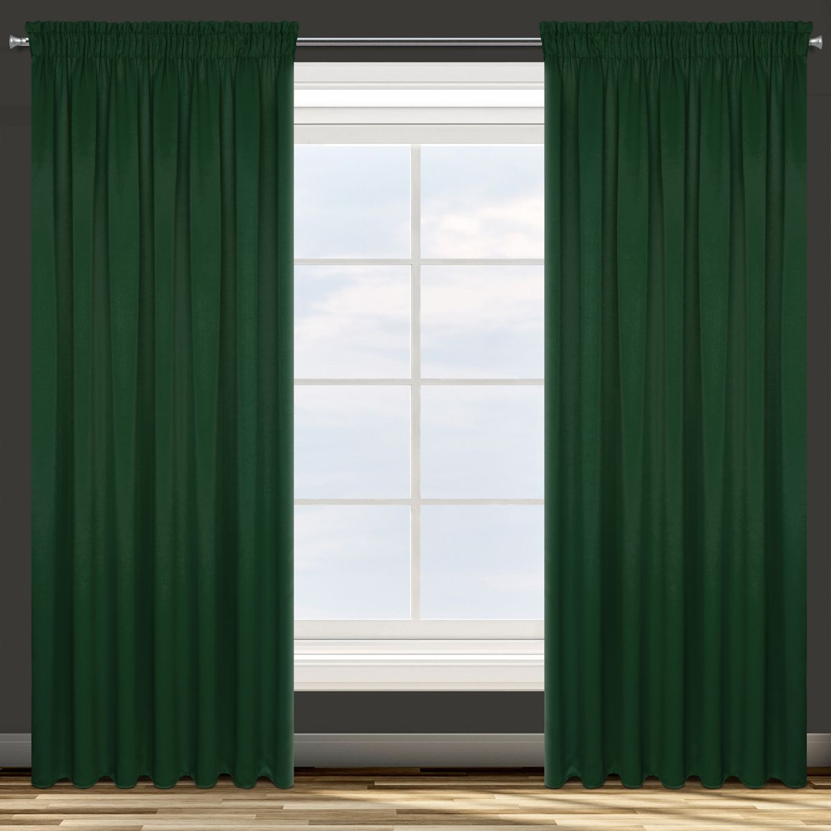 Zatemňujúci záves 135x270 PARISA tmavo zelený - páska