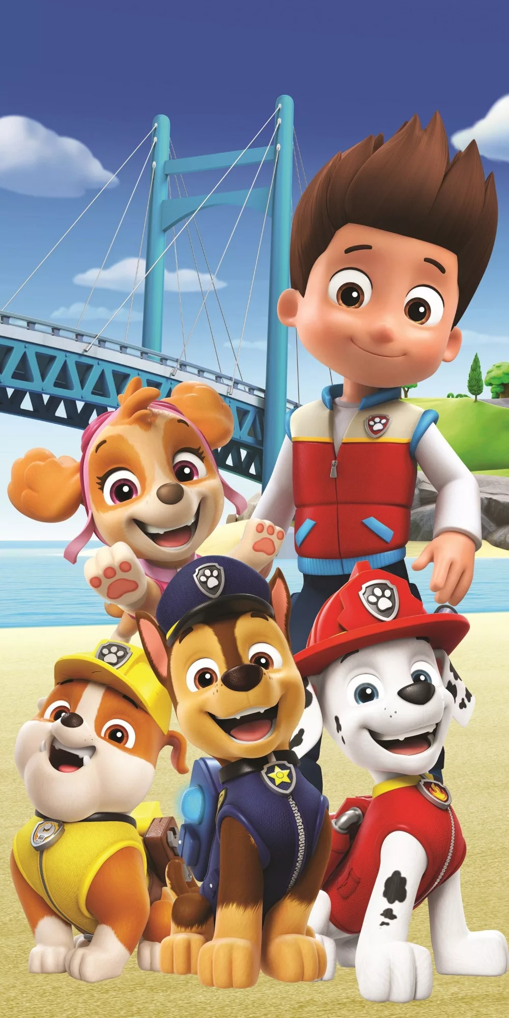 Detská osuška 70x140 PAW PATROL most