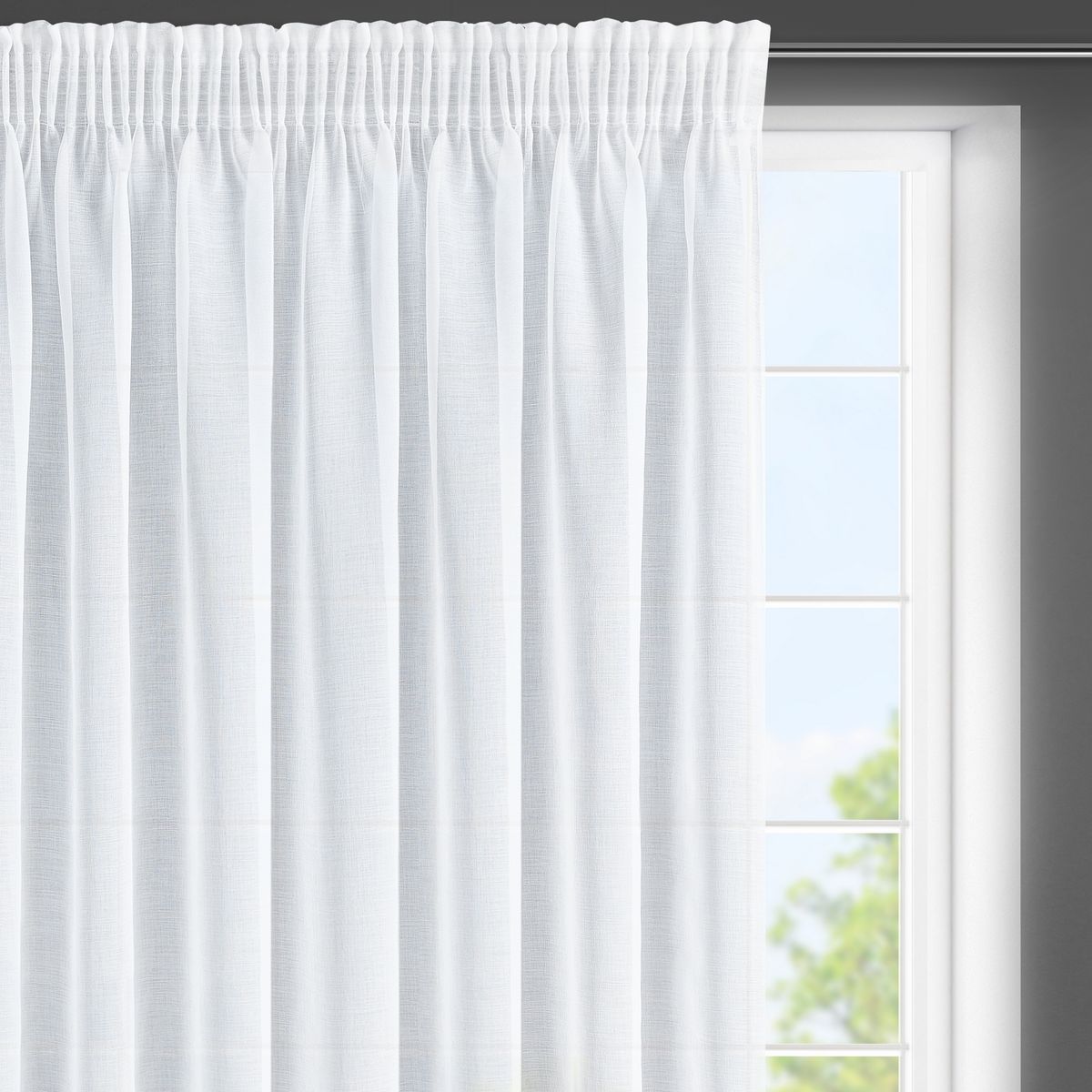 Záclona 350x150 LANA biela- páska