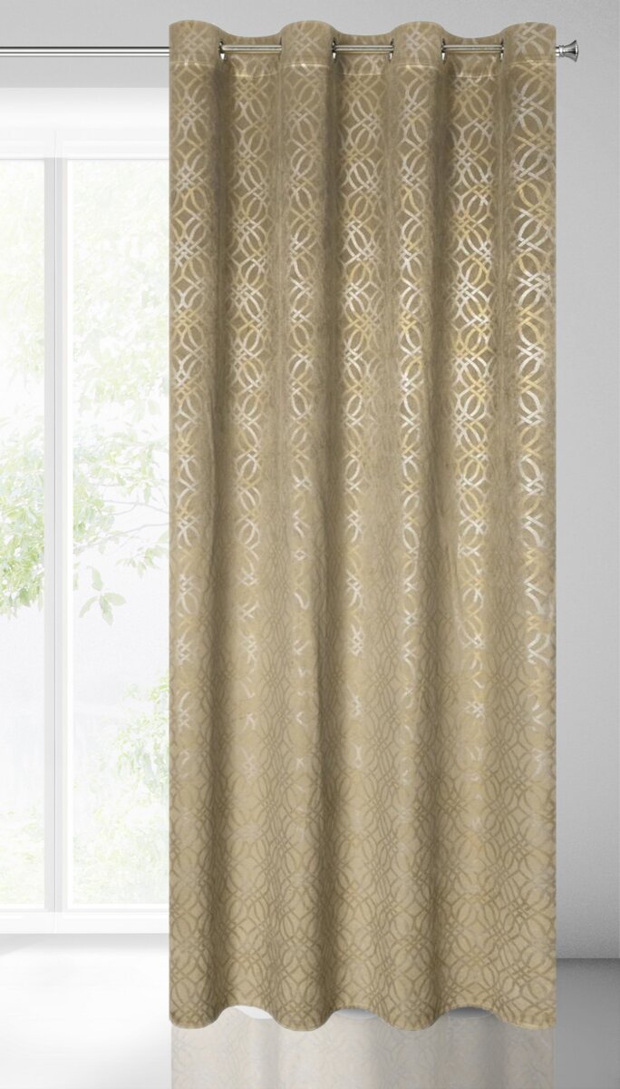 Zamatový záves 140x250 ARETA béžová