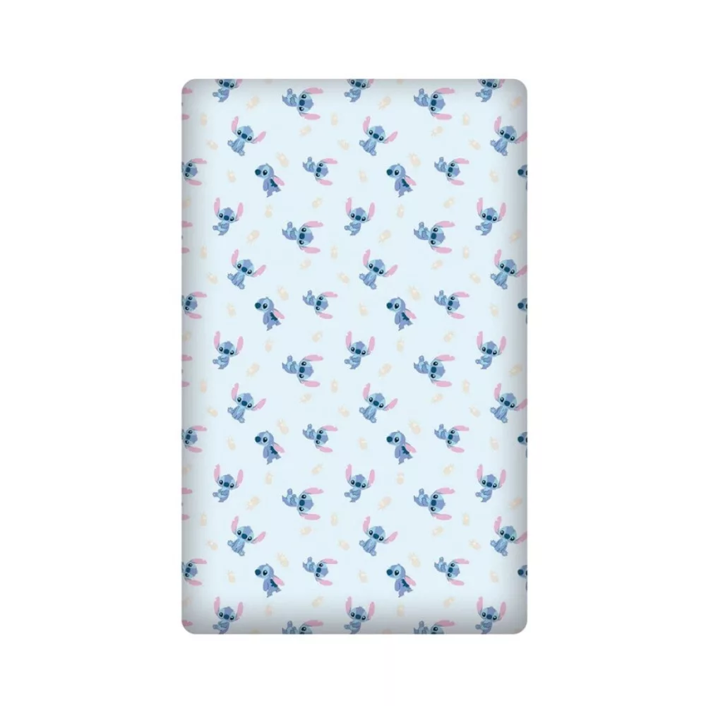 Detská plachta 90x200 LILO A STITCH bledo modrá