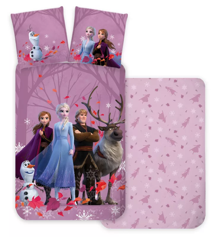 Detské obliečky do postieľky 100x135 FROZEN purple
