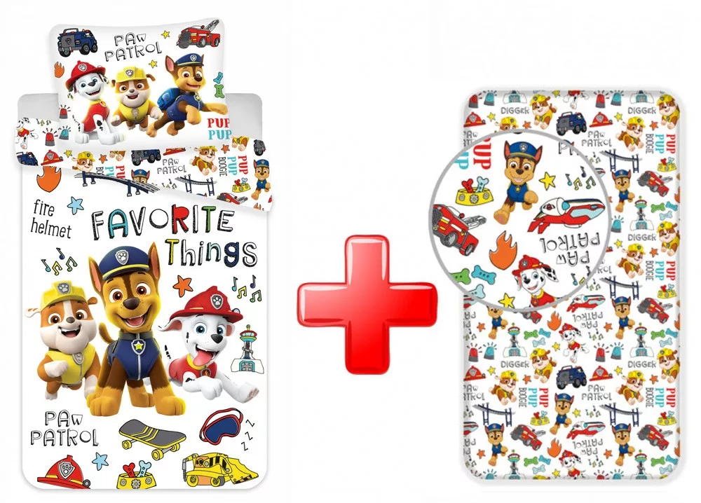 Detské obliečky 140x200 PAW PATROL favorite + plachta