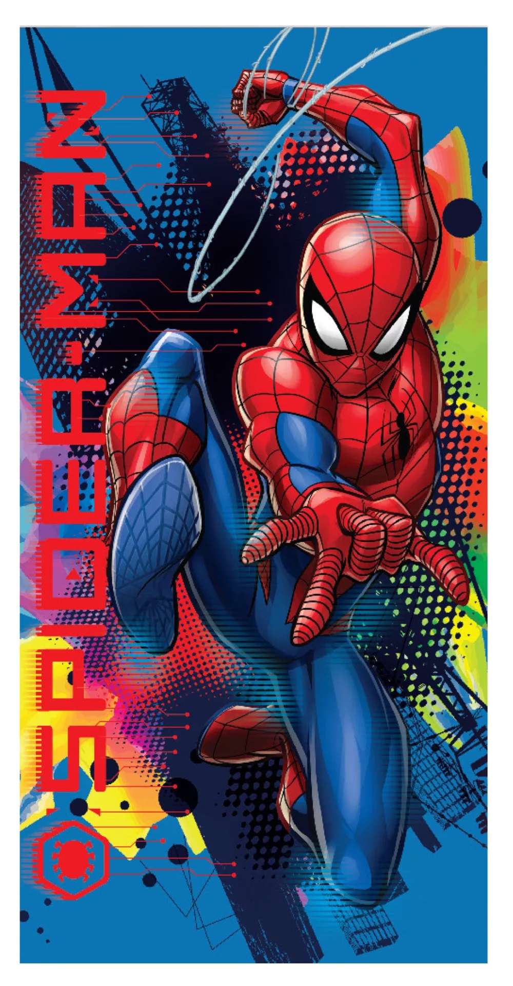 Detská osuška 70x137 SPIDERMAN blue - rýchloschnúca
