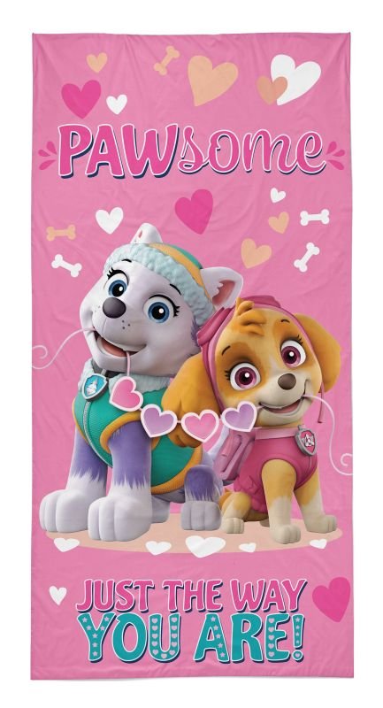 Detský uterák 30x50 PAW PATROL srdiečka