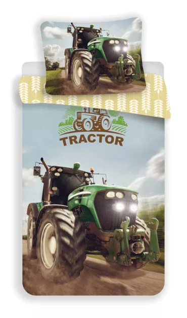 Detské obliečky 140x200 TRAKTOR green