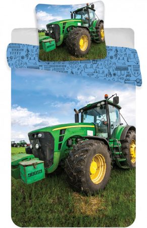 Detské obliečky do postieľky 100x135 TRAKTOR green