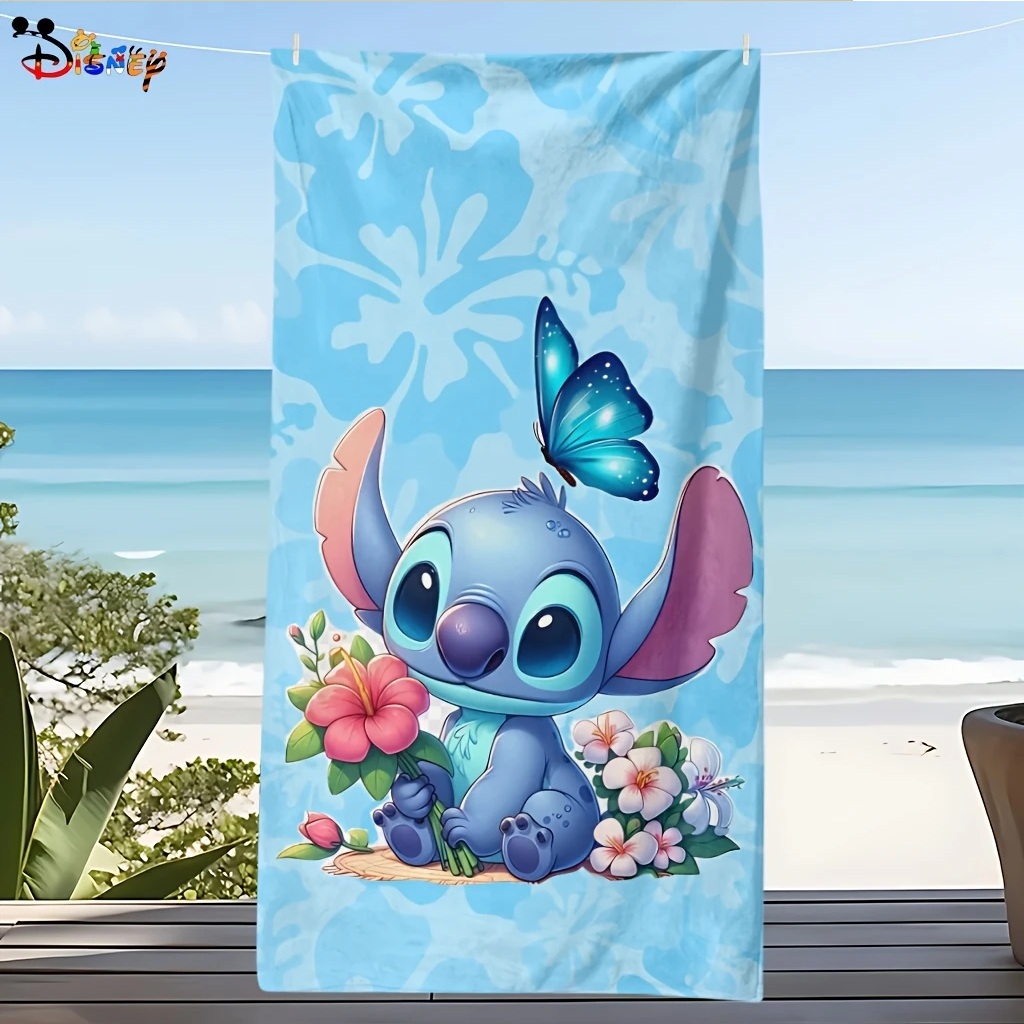 Detská osuška 70x150 LILO A STITCH blue (rýchloschnúca)