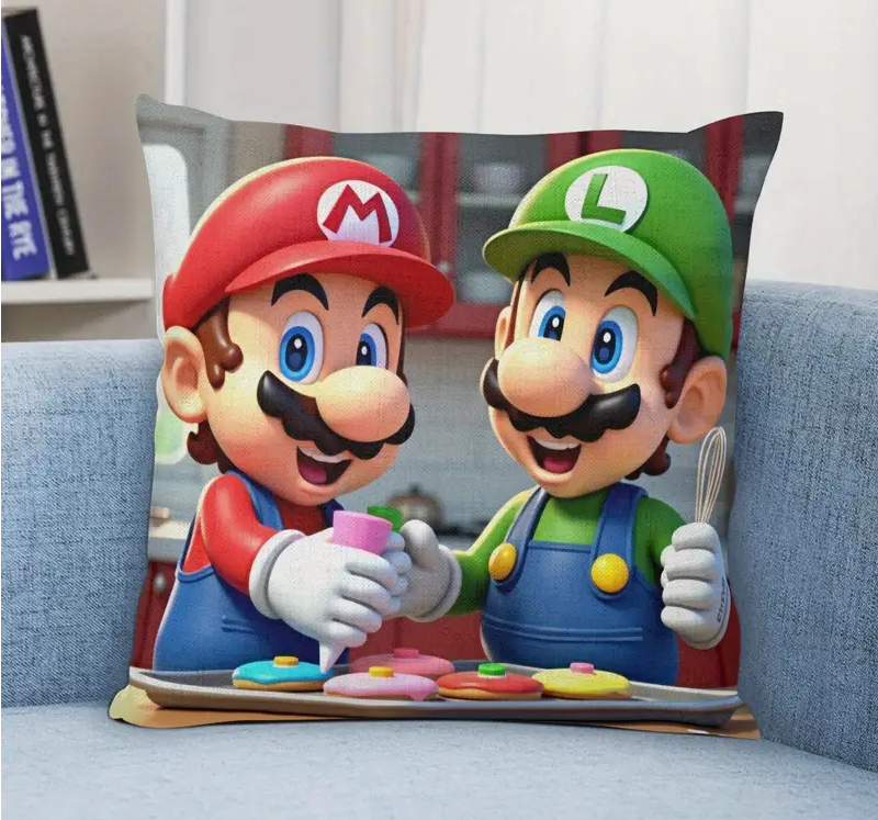 Obliečka na vankúšik 40x40 SUPER MARIO bratia