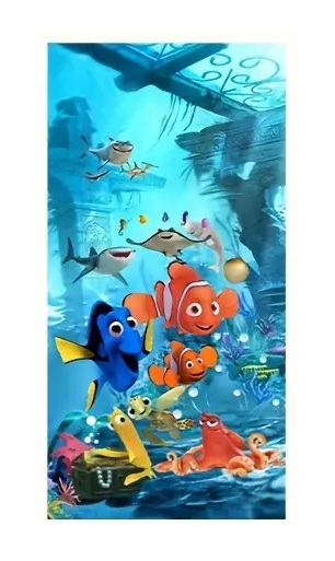 Detská osuška 70x140 HĽADÁ SA NEMO (rýchloschnúca)