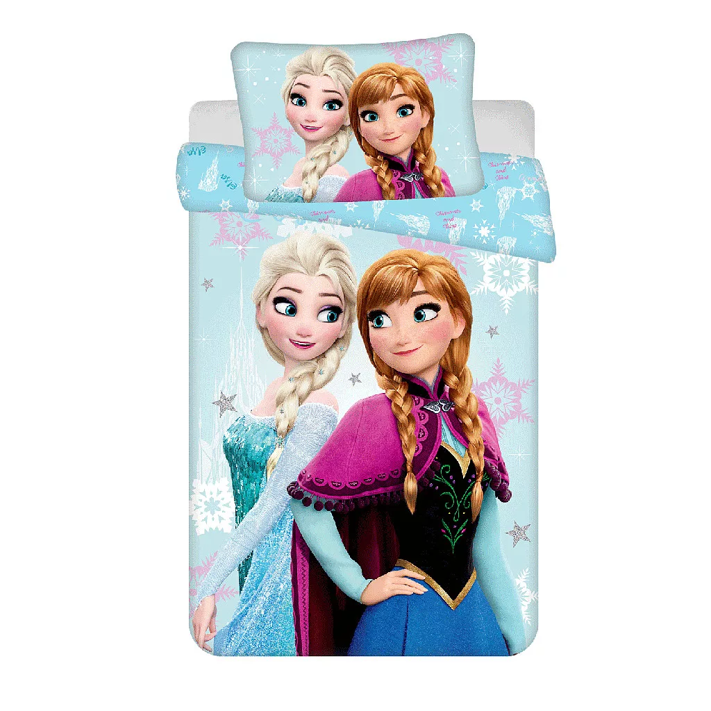 Detské obliečky do postieľky 100x135 FROZEN bledo modré