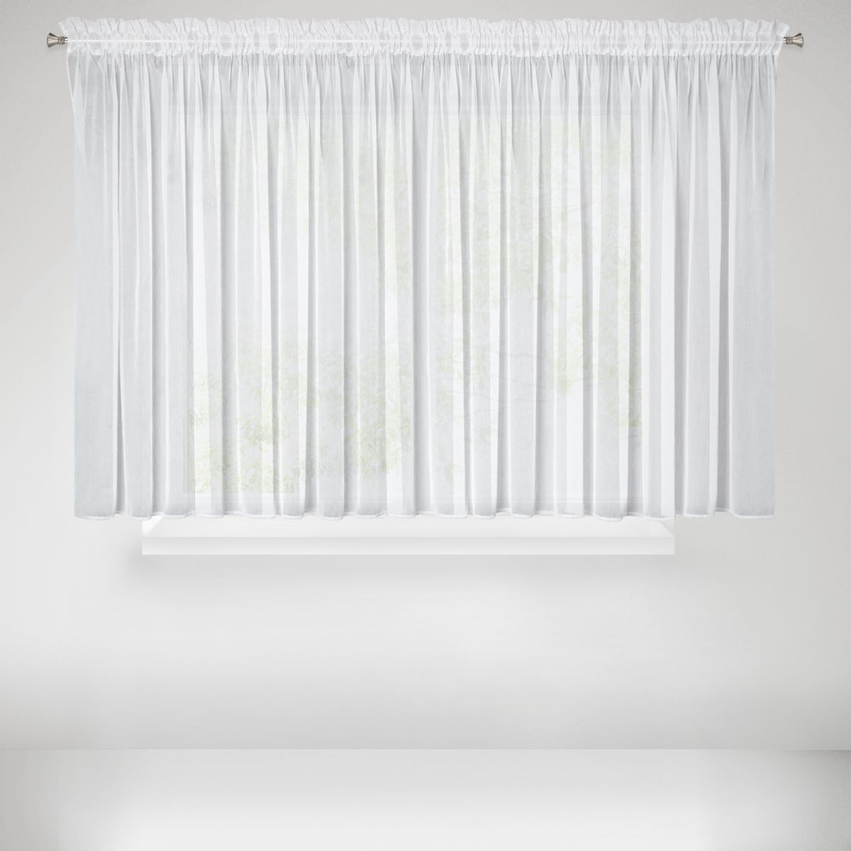 Záclona 400x145 ADEN biela - páska