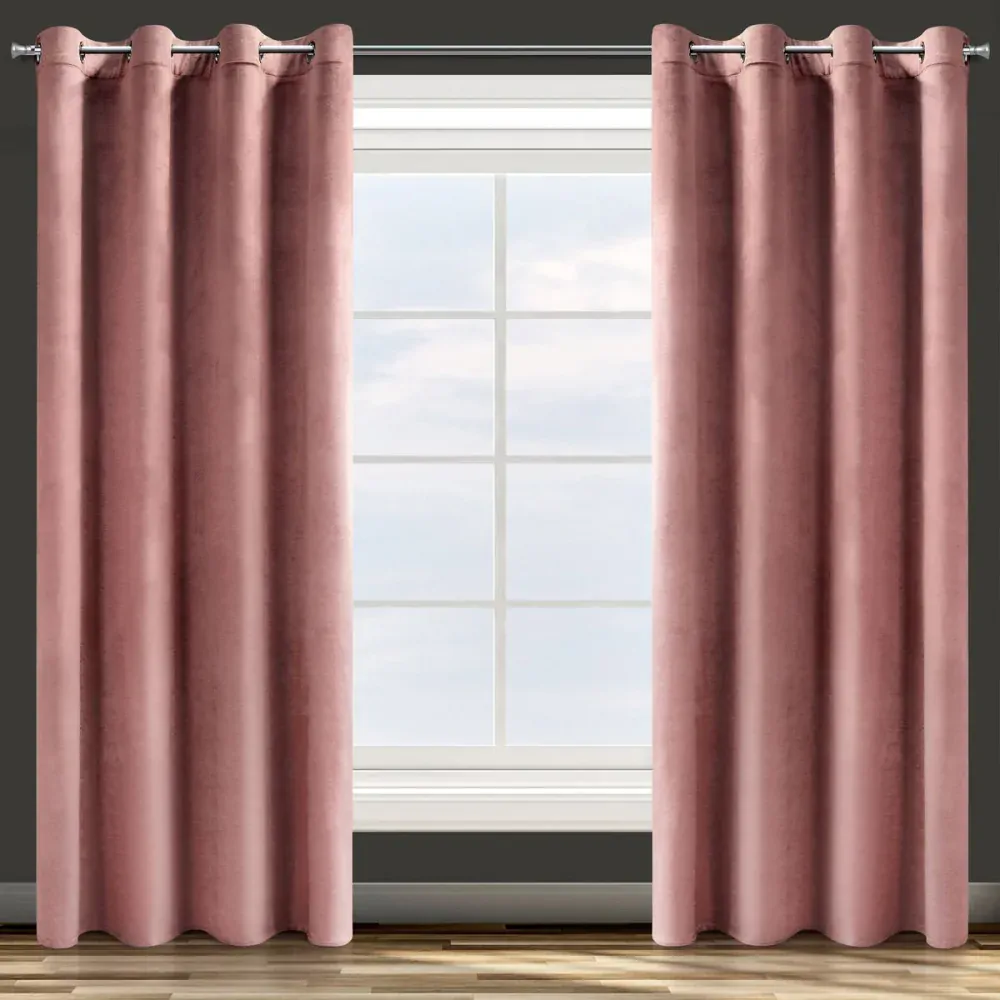 Zamatový záves 140x250 ROSA ružová