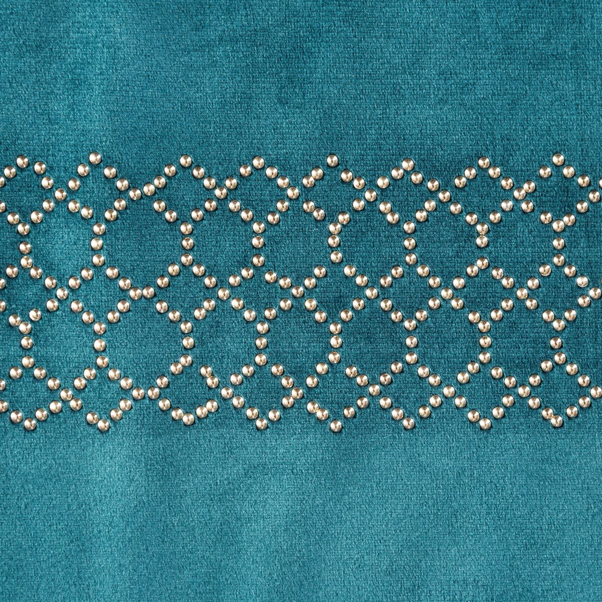 Zamatový záves 140x270 JOVITA tyrkysová - páska
