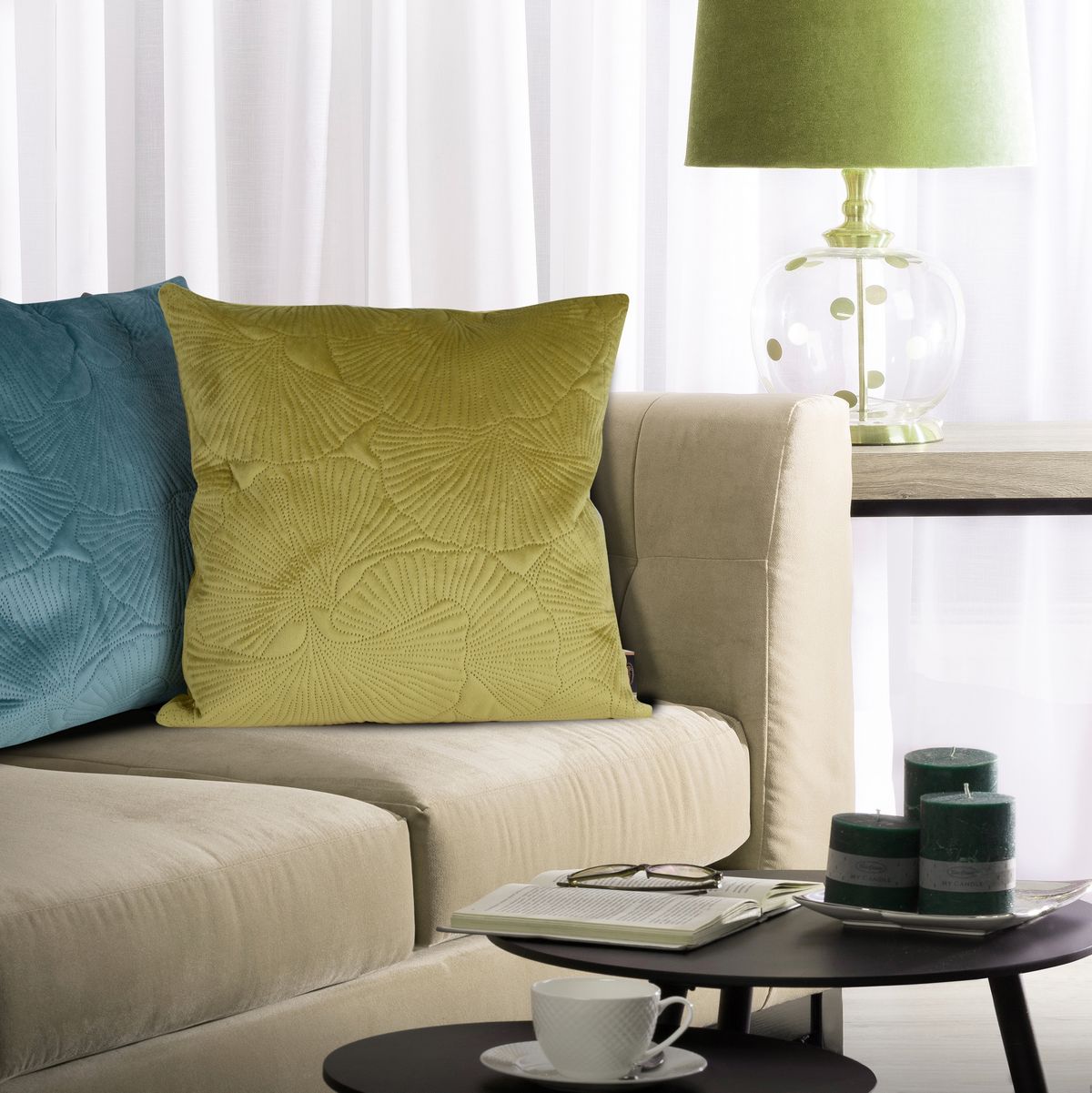 Obliečka na vankúšik 45x45 VELVET 58 tyrkysová