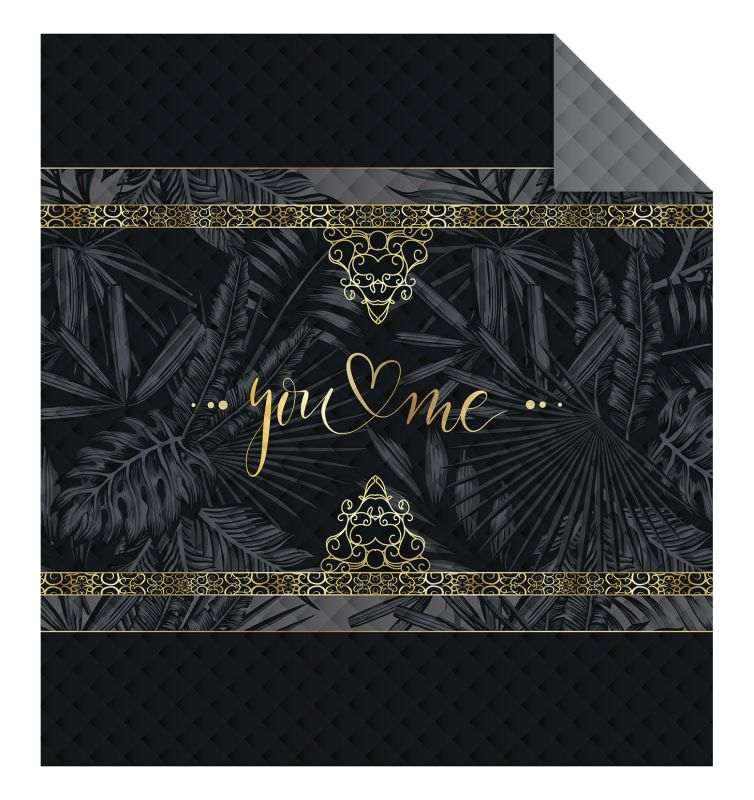 Prehoz na posteľ 170x210 You and Me black