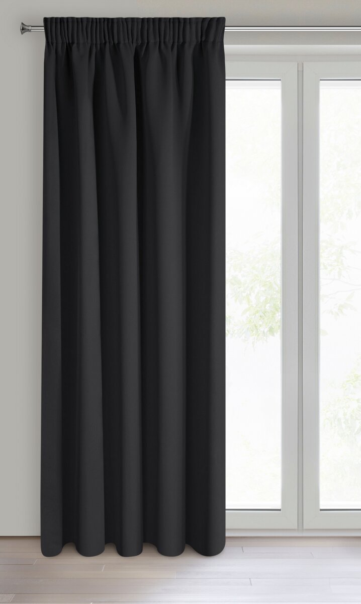 Zatemňujúci záves 135x270 LOGAN čierna - páska