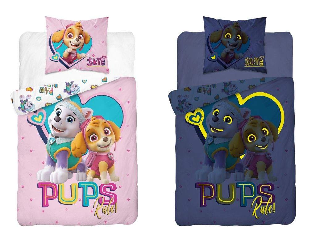 Detské obliečky 140x200 PAW PATROL pups - svietiace