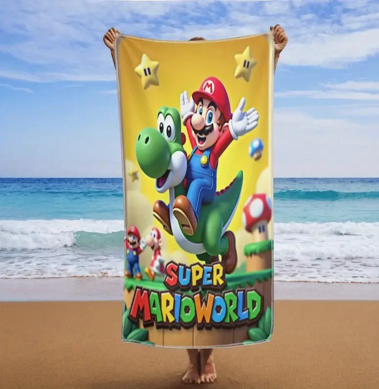 Detská osuška 75x150 SUPER MARIO (rýchloschnúca)