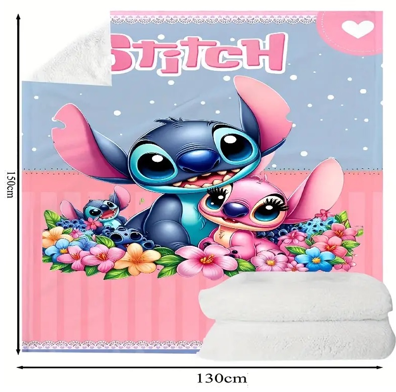 Detská deka 130x150 LILO A STITCH love