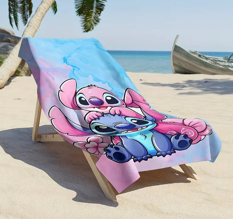 Osuška 70x150 LILO A STITCH color (rýchloschnúca)