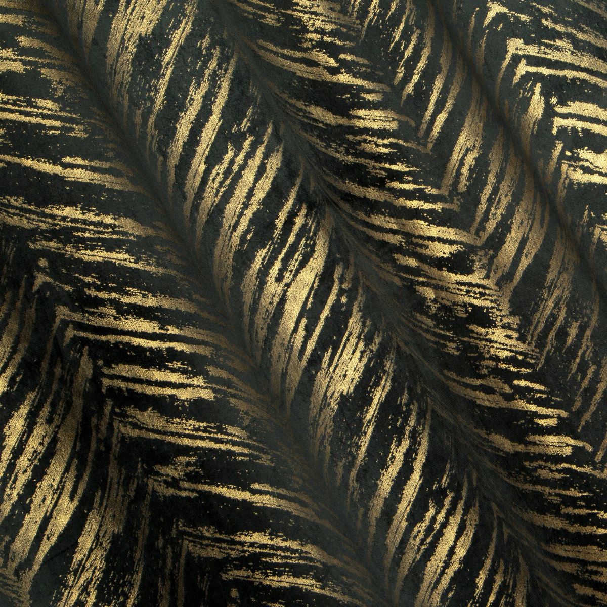 Zamatový záves 140x250 SARA čierna+zlatá