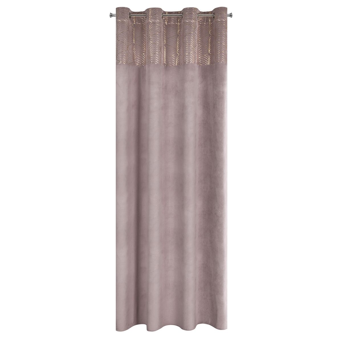 Zamatový záves 140x250 LINDI pudrová+zlatá