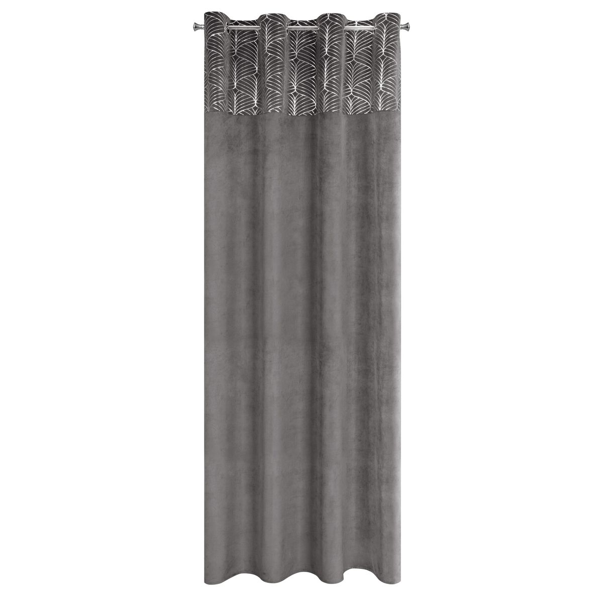 Zamatový záves 140x250 LINDI grafitová+strieborná