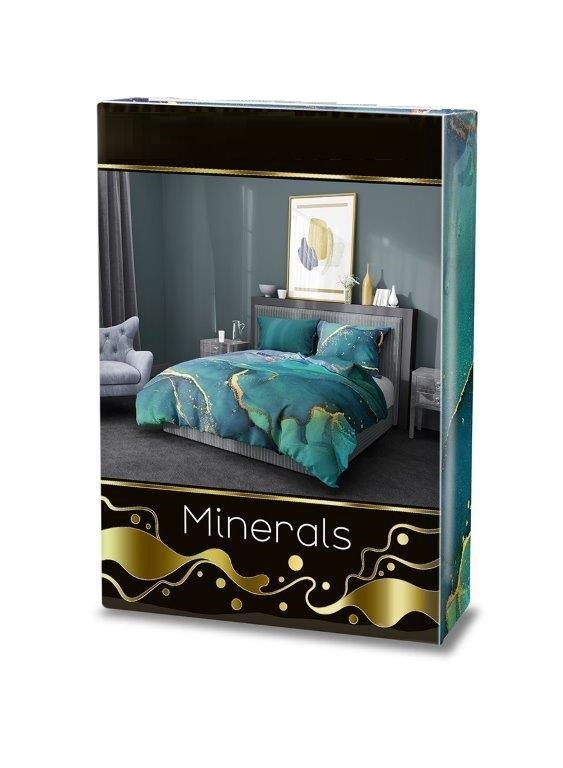 Saténové obliečky 140x200 MINERALS tyrkys
