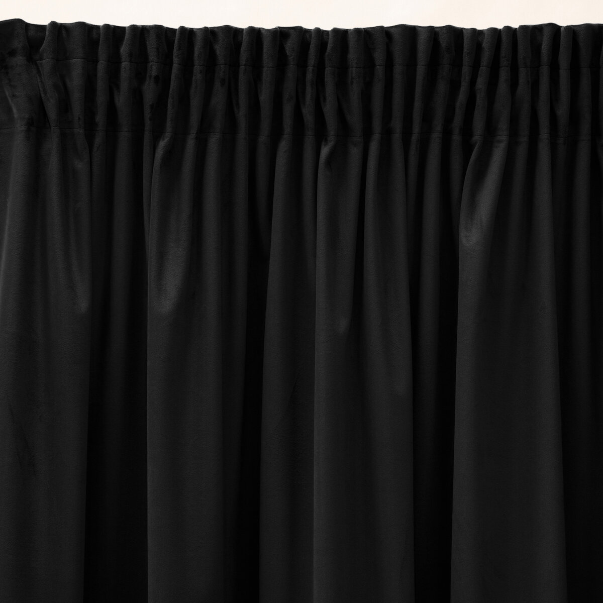 Zamatový záves 140x270 SIBEL čierna - páska