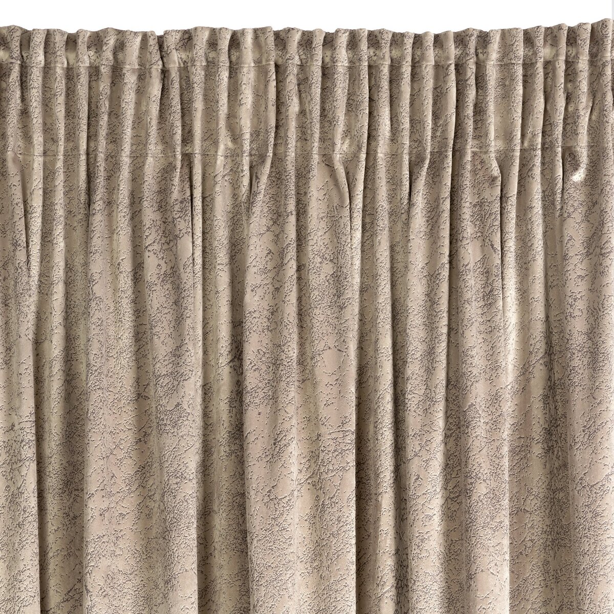 Zamatový záves 140x270 RIVA tmavobéžová - páska